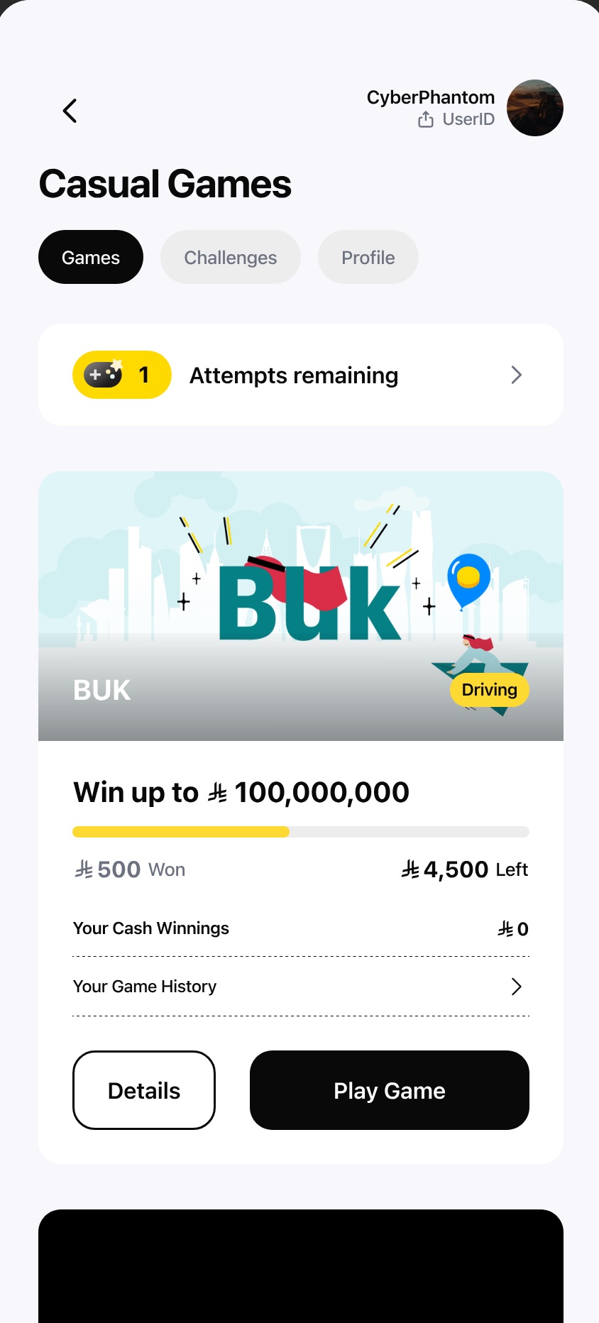 barq Casual Games centre with the BUK game